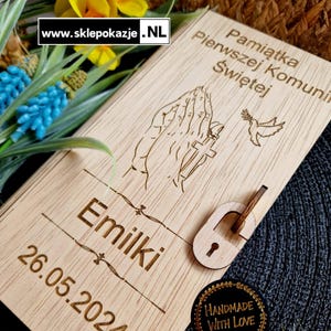 Box, wooden box, birthday, holy communion, money box, chocolate box, gift box, First Communion, wedding, pudełko, urodziny, komunia, prezent