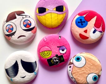 TADC Circus Plush Badges - 58mm Squishy Badge