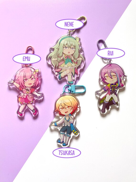 Wonderland X Showtime Keychains - Emu, Tsukasa, Rui, Nene - Etsy