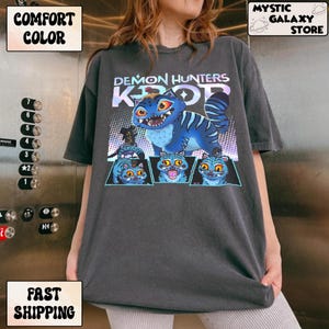 Comfort Colors® Derpy Tiger Kpop Demon Hunters T-Shirt, Demon Hunters Tiger Graphic Tee, Demon Hunters Derpy Tiger Tee For Fan