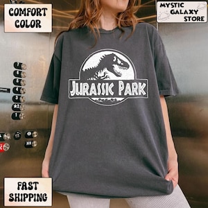 Comfort Colors® Vintage Jurassic Park Shirt, Retro Jurassic Park Entrance with Tour Shirt, Jurassic Park Dinosaur T-rex Shirt