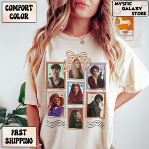 Comfort Colors® Disney Descendants Zombies T-Shirt, Descendants The Rise Of Red Coquette T-Shirt, Rise Of Red Disney Movie Vintage Stamp Tee