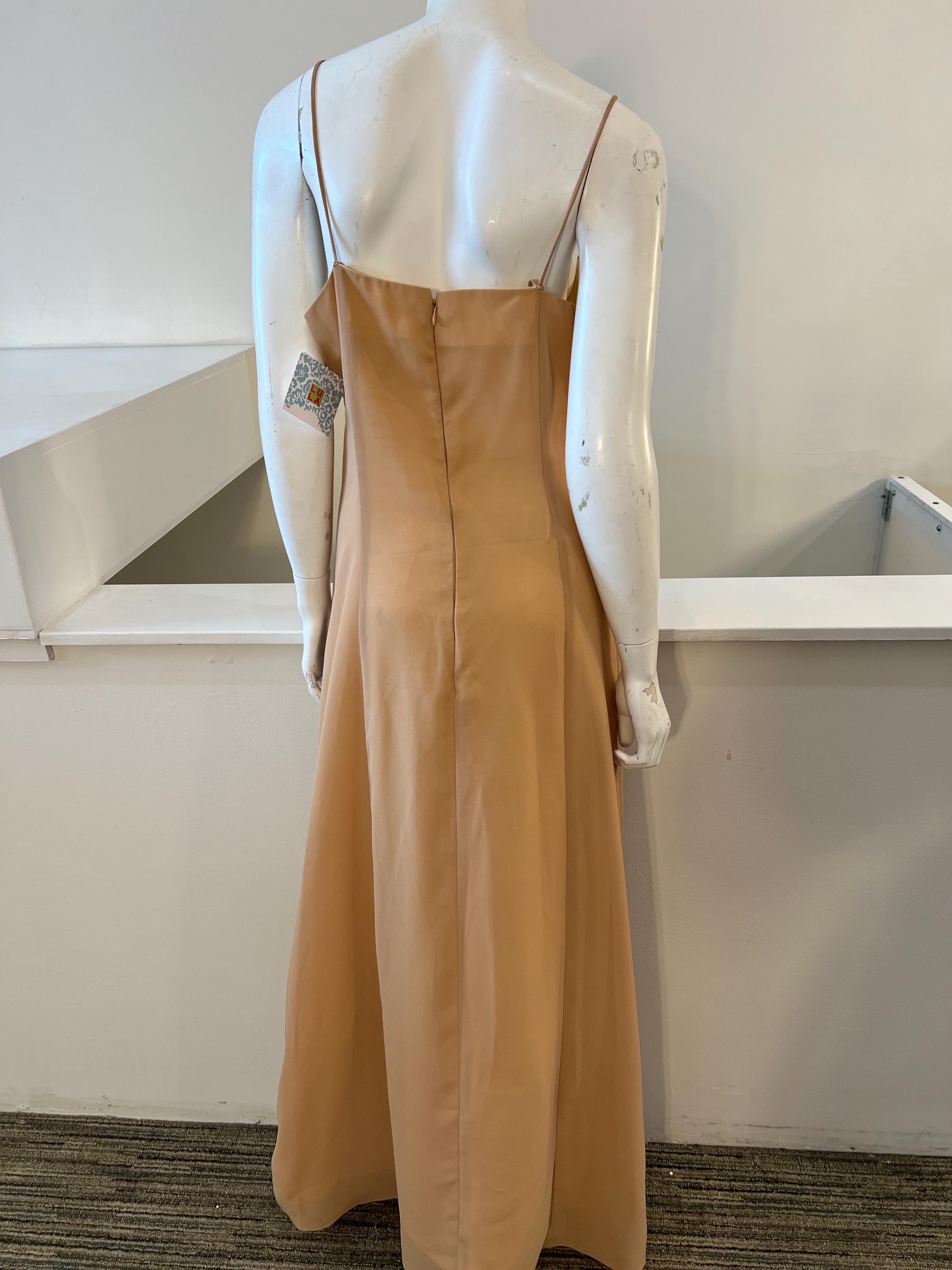 gold empire waist dress Regency Era Champagne Gold Embroidered Empire Waist Gown  Bridgerton Inspired Long Sleeve Vintage Dress Plus Size Beige / Custom made / With Shawl
