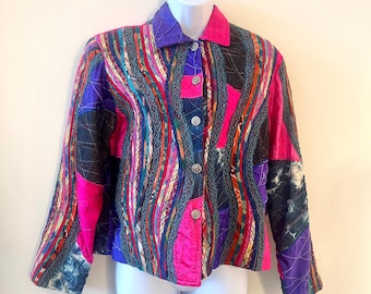 Vintage 00's True Religion Patchwork Denim Jacket Size L - Etsy