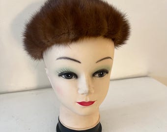 mr. D Light Brown Mink Fur Hat 1950s 1960s Mr D main image 4