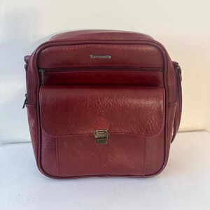 1970er Jahre Vintage Samsonite Handgepäck | Burgund | Reisetasche