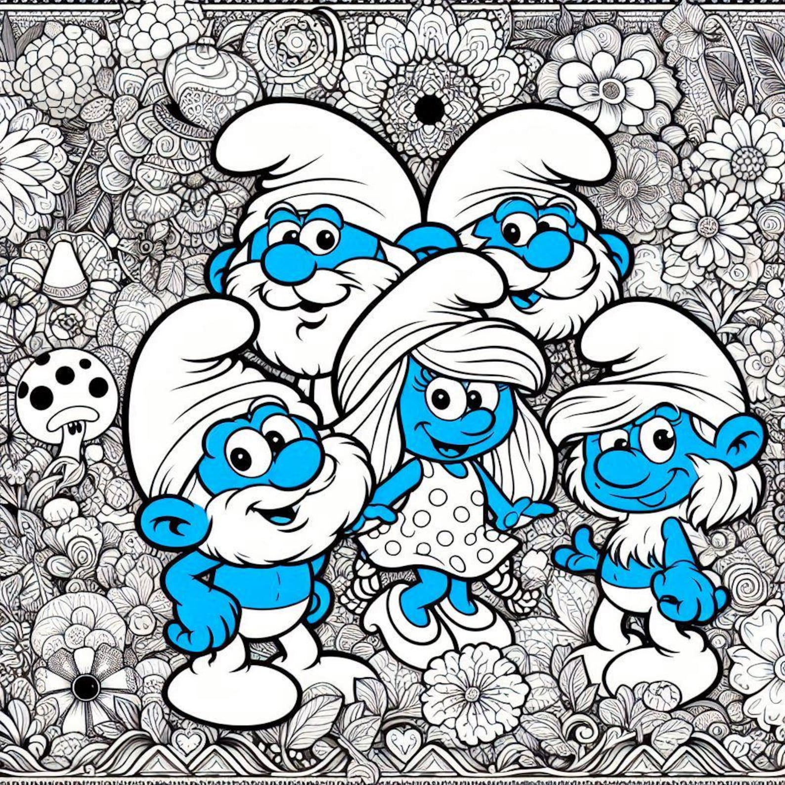 Crisp Smurf Coloring Book View Illustration Crisp Smurf Coloring Book View Illustration