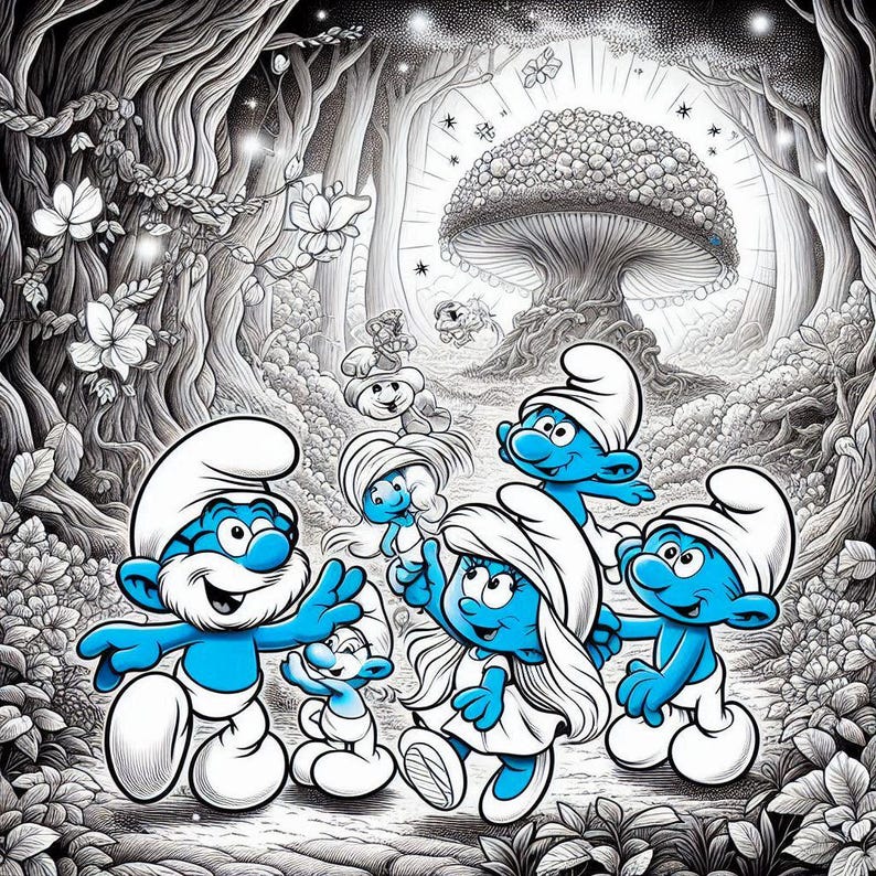 Captivating Smurf Coloring Book Moment for Desktop Captivating Smurf Coloring Book Moment for Desktop
