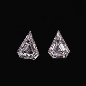 0.50 TCW | VVS1/2 Clarity E/F Color | Shield Cut Lab Grown Diamond Pair | Lab side Diamond For engagement ring| IGI Certified Matching Pair