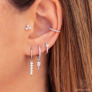 Gold & Silver Plated Hoop Earrings Set Stunning Statement Design, Sleek Minimalist Style, Ideal for Everyday Glamour bridal hoop earring set