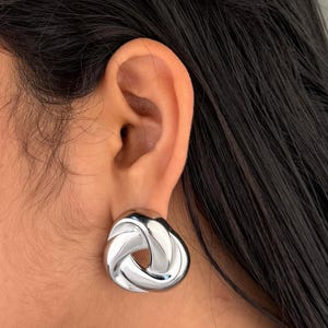 Silver Knot Stud Earrings | Sterling Silver Love Knot Earrings | Dainty Minimalist Studs | Classic Knot Jewelry | Meaningful Gift for Her