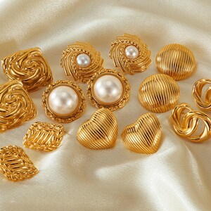 Vintage-Inspired Gold Pendant Charms, Pearl and Textured Motifs, Unique Statement Jewelry Pieces, anniversary gift, bridal wedding earrings