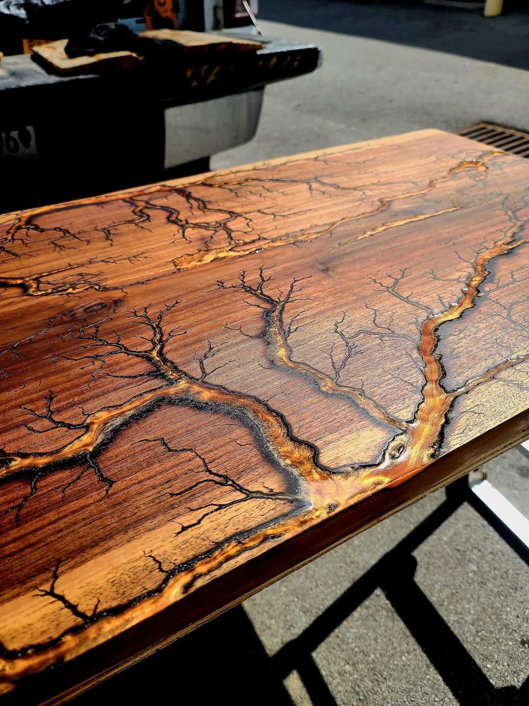 Live Edge, Fractal Burnt, Epoxy Coffee Table - Etsy Hong Kong