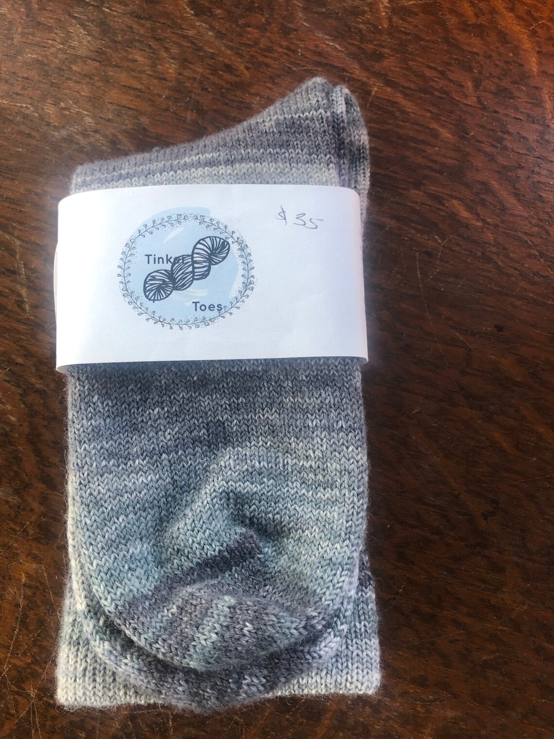 CSM socks handmade socks gray womens 11 mens 9-10 wool | Etsy