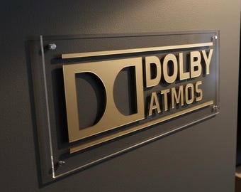 Dolby Atmos 3Dプリントロゴサイン ホームシネマシアター装飾 3D
