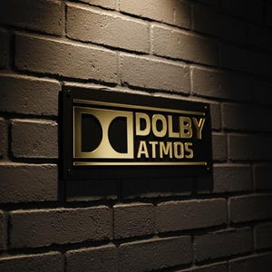 Placa Dolby Atmos: Decoração 3D para Home Theater, Plexiglass Transparente e Preto - Cinema imagem 4