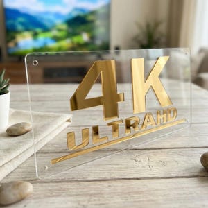 Dolby Atmos Theatre Sign: Clear & Black Plexiglass, 3D Design image 2