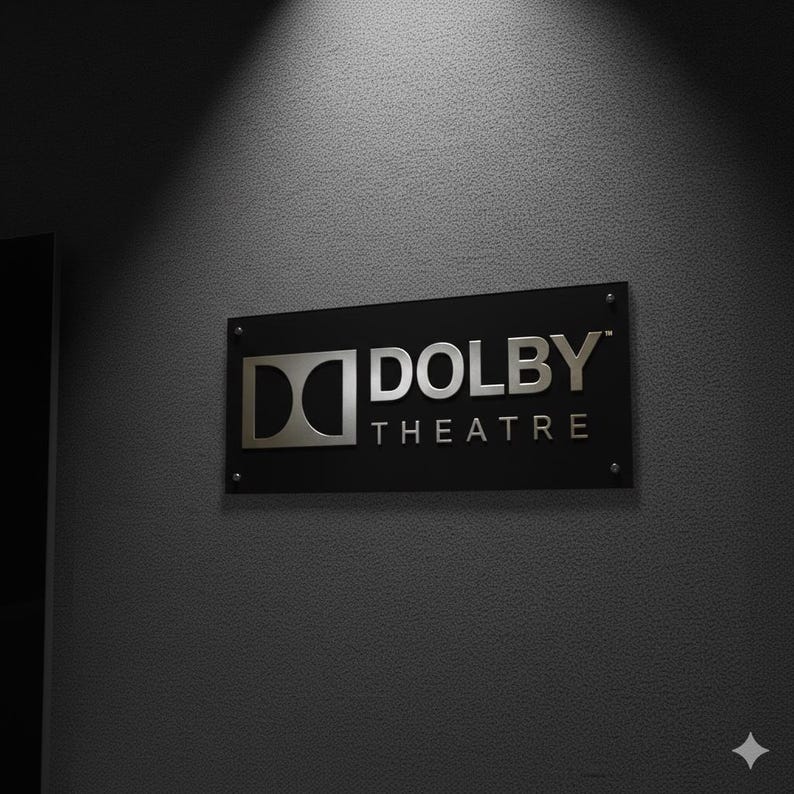3D Dolby Atmos Sign: Black & Clear Acrylic Home Theater Decor image 2