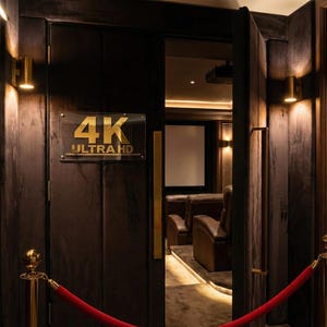 Dolby Atmos Theatre Sign: Clear & Black Plexiglass, 3D Design image 4