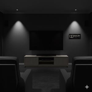 3D Dolby Atmos Sign: Black & Clear Acrylic Home Theater Decor image 7