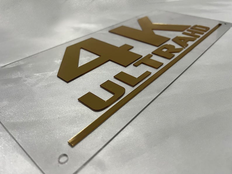 Dolby Atmos Theatre Sign: Clear & Black Plexiglass, 3D Design image 5