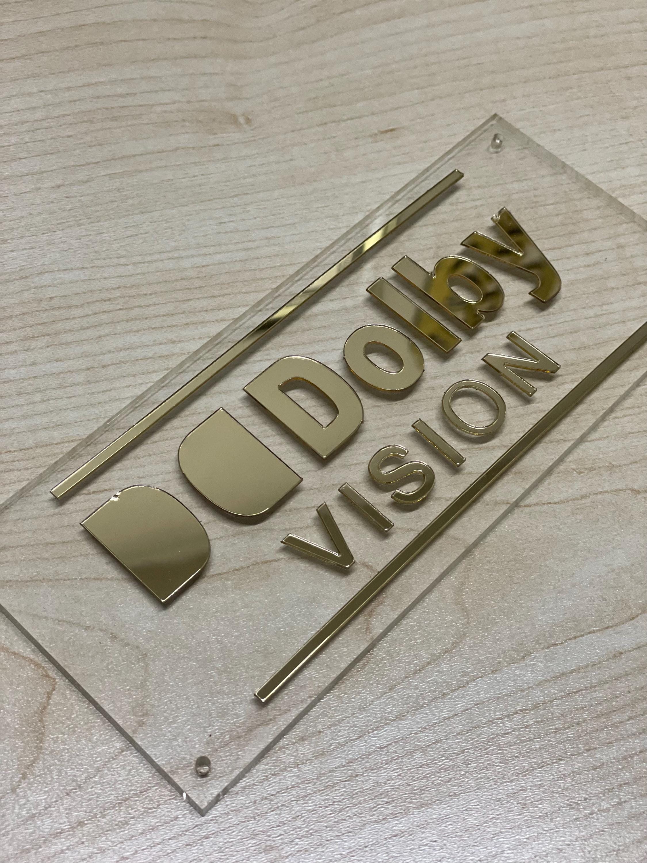 ドルビーアトモス 他シアターサインパネル 4枚セット ドルビーアトモスのステッカーやシアターサインパネルを