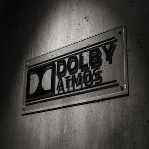 Placa Dolby Atmos: Decoração 3D para Home Theater, Plexiglass Transparente e Preto - Cinema imagem 7