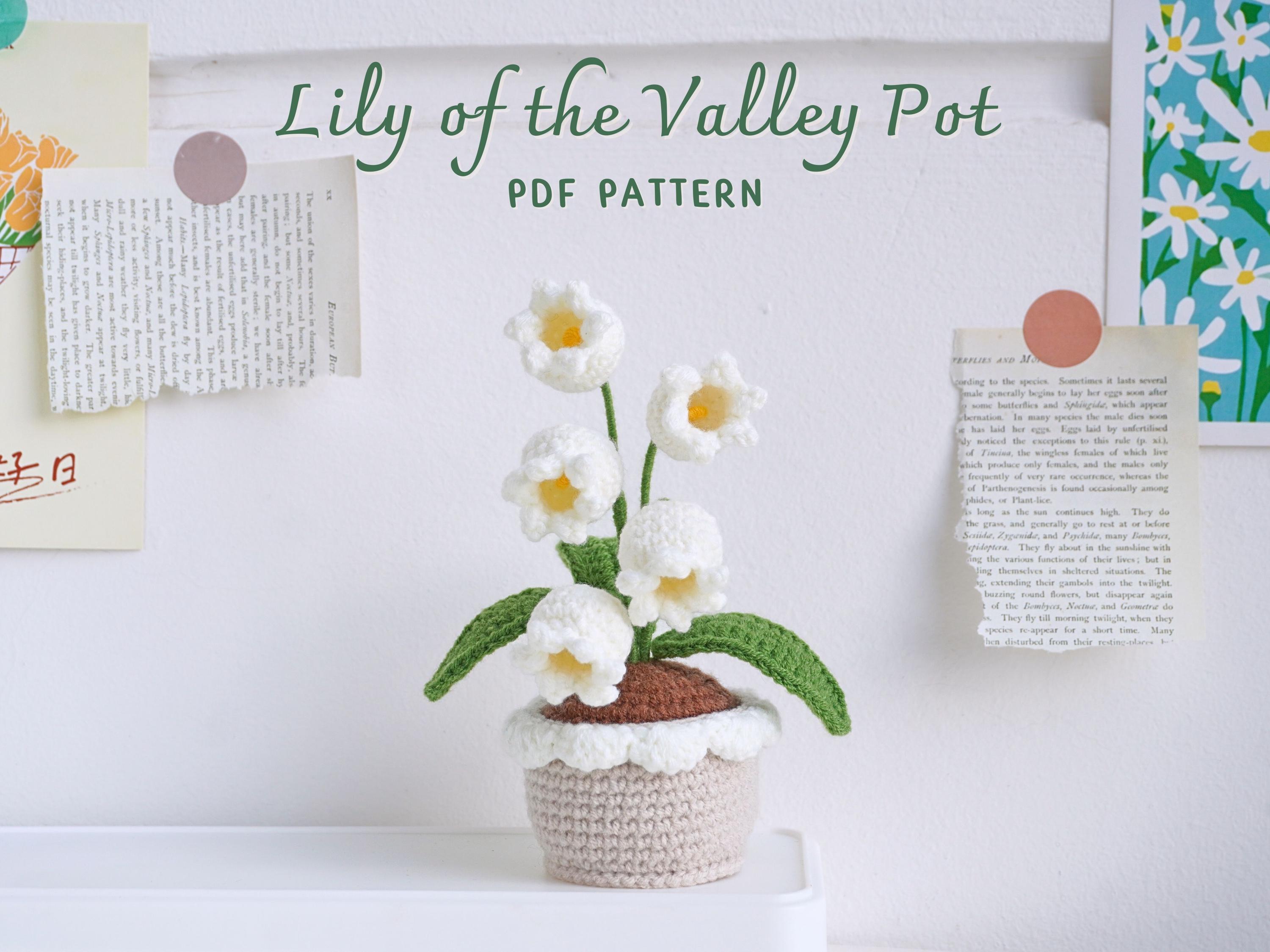 30 Lily of the Valley Crochet Patterns for Elegant Flowers, Gifts, and Home Decor 26 Lily of the Valley Flower Pot Pattern