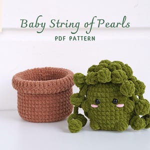 Baby String Pearls Crochet Pattern, Amigurumi Plant Pattern, Crochet Home Decor, Digital PDF Pattern, Cute Crochet Plants