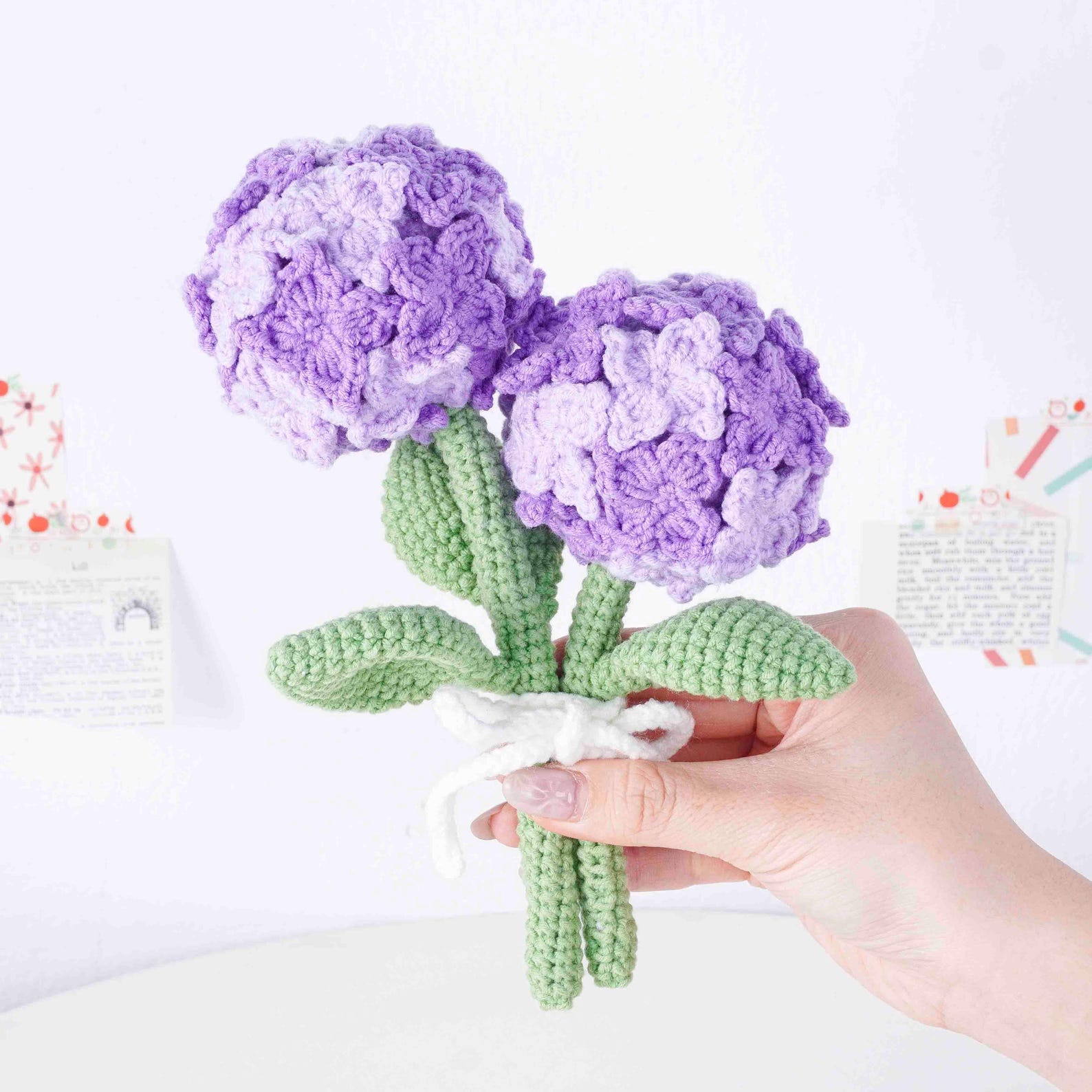 Hydrangeas Crochet Pattern, Flower Crochet Pattern, Crochet Home Decor ...