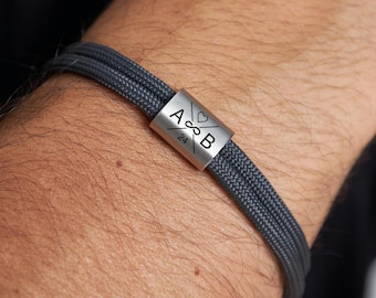 Personalized partner bracelet・Christmas gift・Sailing rope・Gift for him and her・Valentine's Day・Secret Santa gift・Name bracelet・Birthday