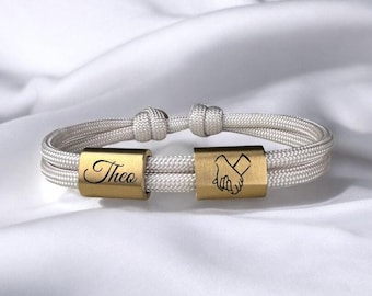 Partner bracelet with engraving・Christmas gift・Sailing rope・Gift for him and her・Valentine's Day・Secret Santa gift・Name bracelet・Birthday