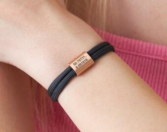 Coordinates bracelet - personalized engraving bracelet - men's bracelet - surfer bracelet - partner bracelet - initial bracelet - Christmas
