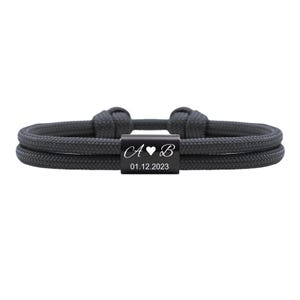 Pulsera de pareja - Pulsera grabada - Regalos de pareja personalizados - Pulsera de amor - Regalo de compromiso - Pulsera de hombre - Pulsera de mujer