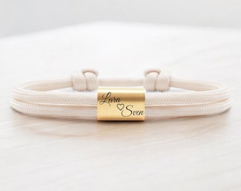 Partner bracelet - Engraved bracelet - Personalized partner gifts - Love bracelet - Engagement gift - Men&#39;s bracelet - Women&#39;s bracelet