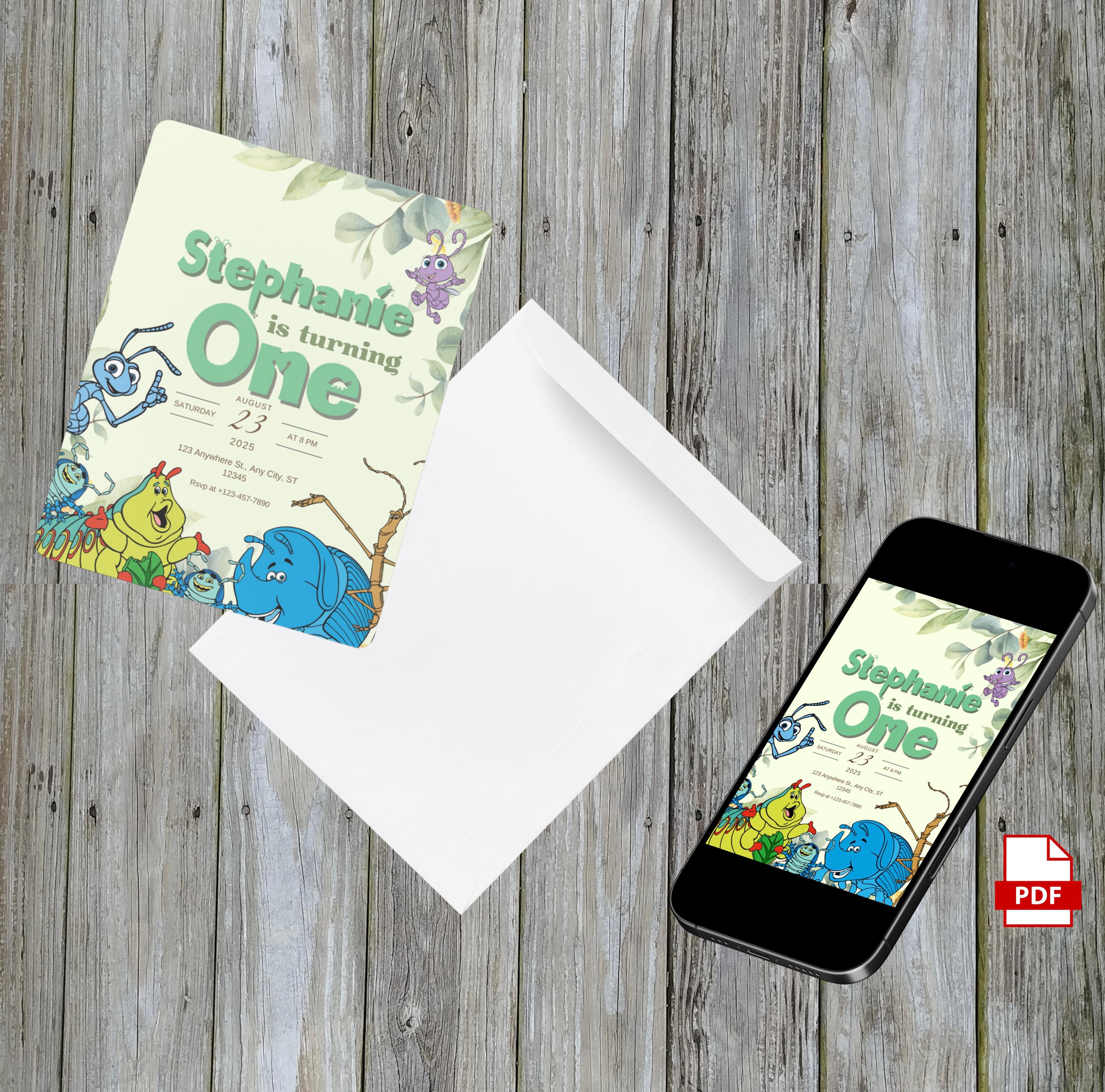 A Bugs Life Invitation A Bugs Life Birthday Invitation Bugs Life Invite ...