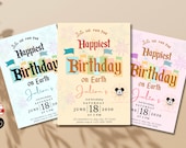 Disney invitation Disneyland Birthday invitation finding Disney Invite Disneyland Invites Disneyland invite download