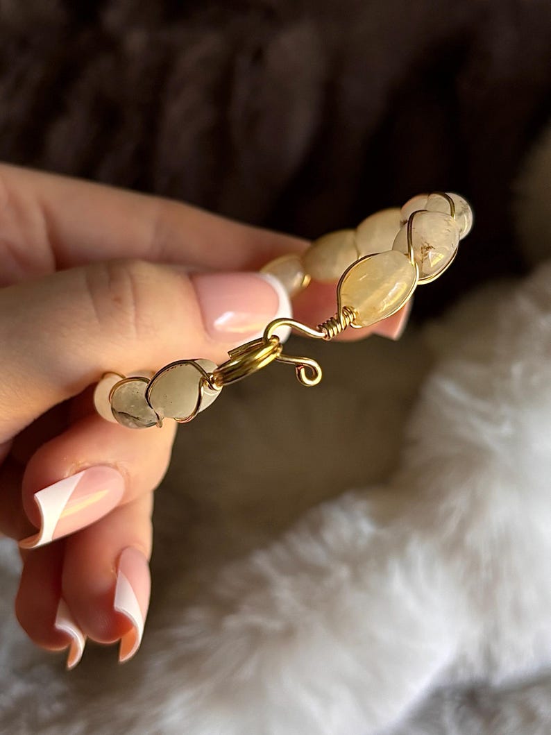 K R Wireman Natural Wrapped Wire Bracelet | Tallulah Collection - Etsy