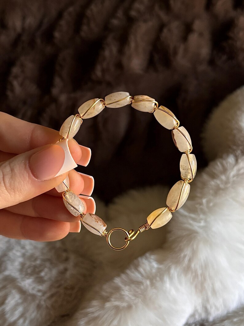 K R Wireman Natural Wrapped Wire Bracelet | Tallulah Collection - Etsy