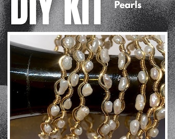 DIY Freshwater Pearl Bracelet Making Kit / Beginner Friendly