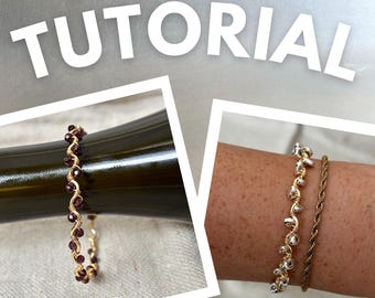 Wrapped Double-Sided Squiggle Bracelet Tutorial | Step-by-Step PDF Pattern (Personal Use)