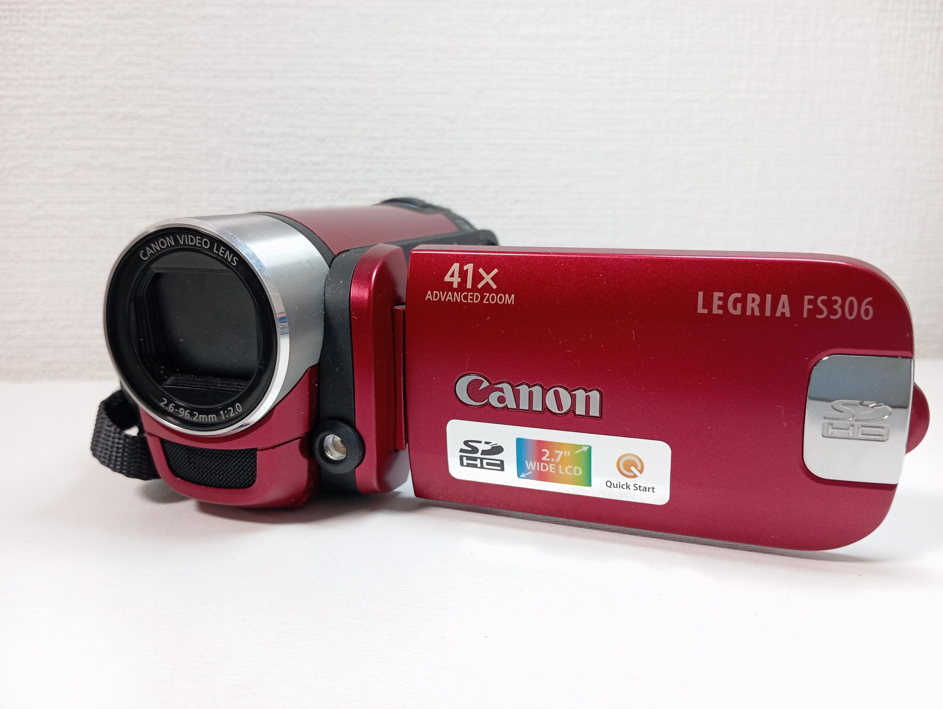 Canon Legria FS306 Camcorder Red GB Memory Card