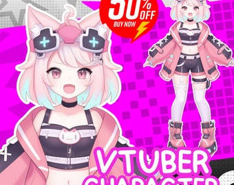 Vtuber Design |  Vtuber model Commission |  Live2d Commission |Custom Vtuber Model for Commercial Use  | Pngtuber