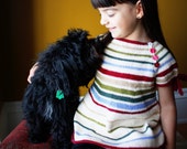 Autumn Road Tunic KNITTING PATTERN PDF Striped Tunic for 3 months to 10 years