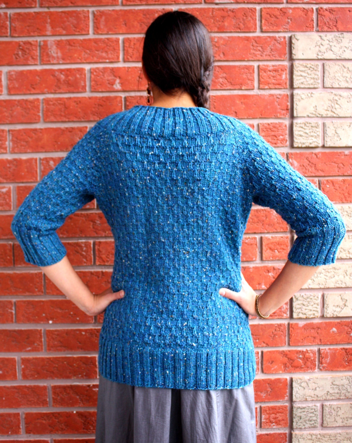 SOLACE CARDIGAN Slip Stitch Seamless Cardigan, Rounded Edges knitting