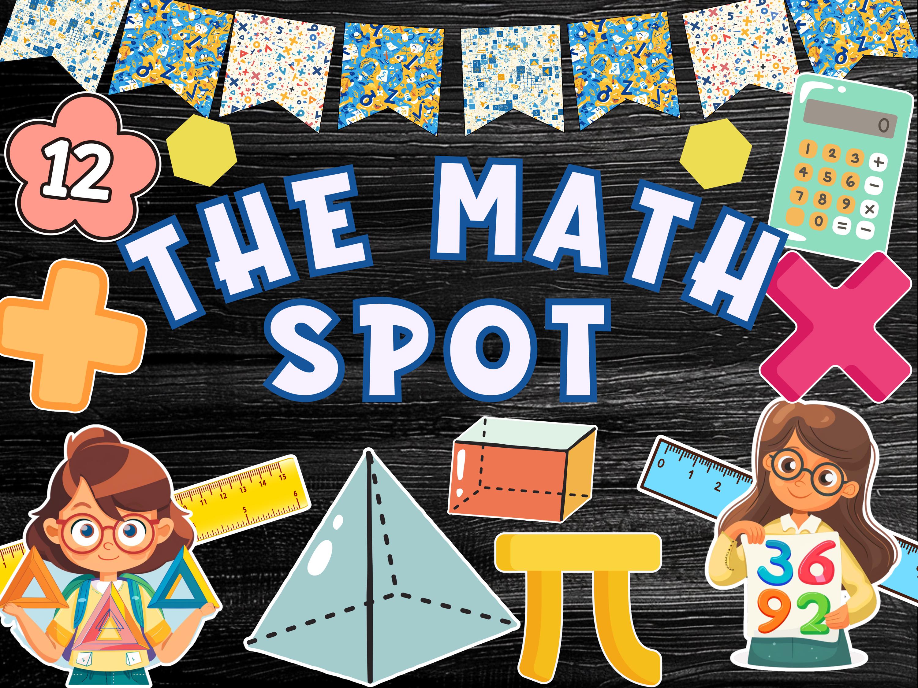 Printable Math Bulletin Board Kit for Classroom Math Spot Decor for ...