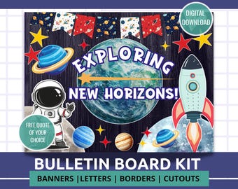 Ensemble de babillards sur le thème de l'exploration de l'espace pour la rentrée des classes de maternelle, fournitures de décoration pour la salle de classe, bulletin de la rentrée