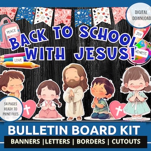 Christian Bulletin Board Kit Back to School Bulletin Board Kit Christian Theme Jesus Bulletin Board Faith Classroom Theme Christian Bulletin