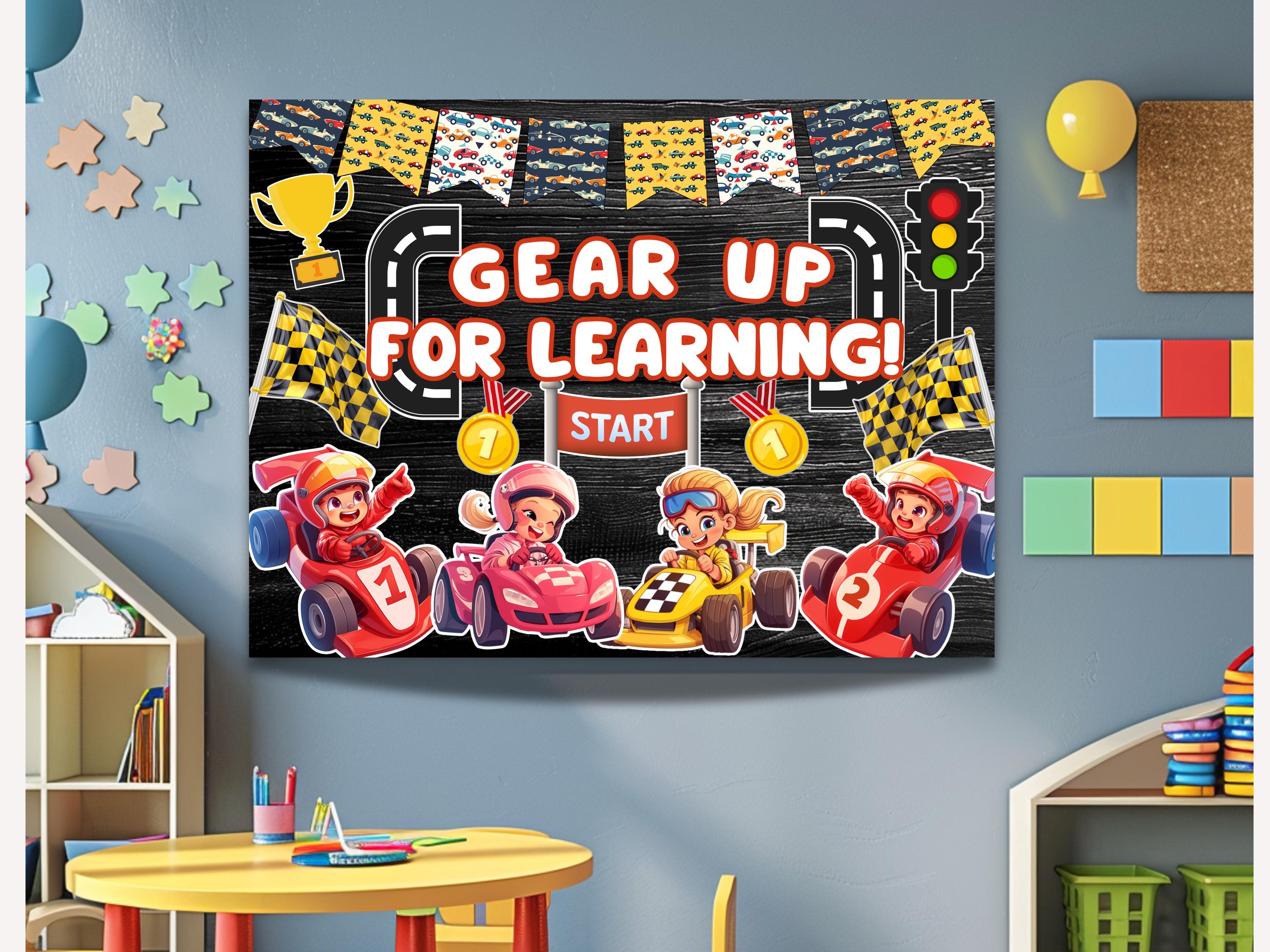 Bulletin Board Kit Race Car Classroom Decor Back to School Display Race ...