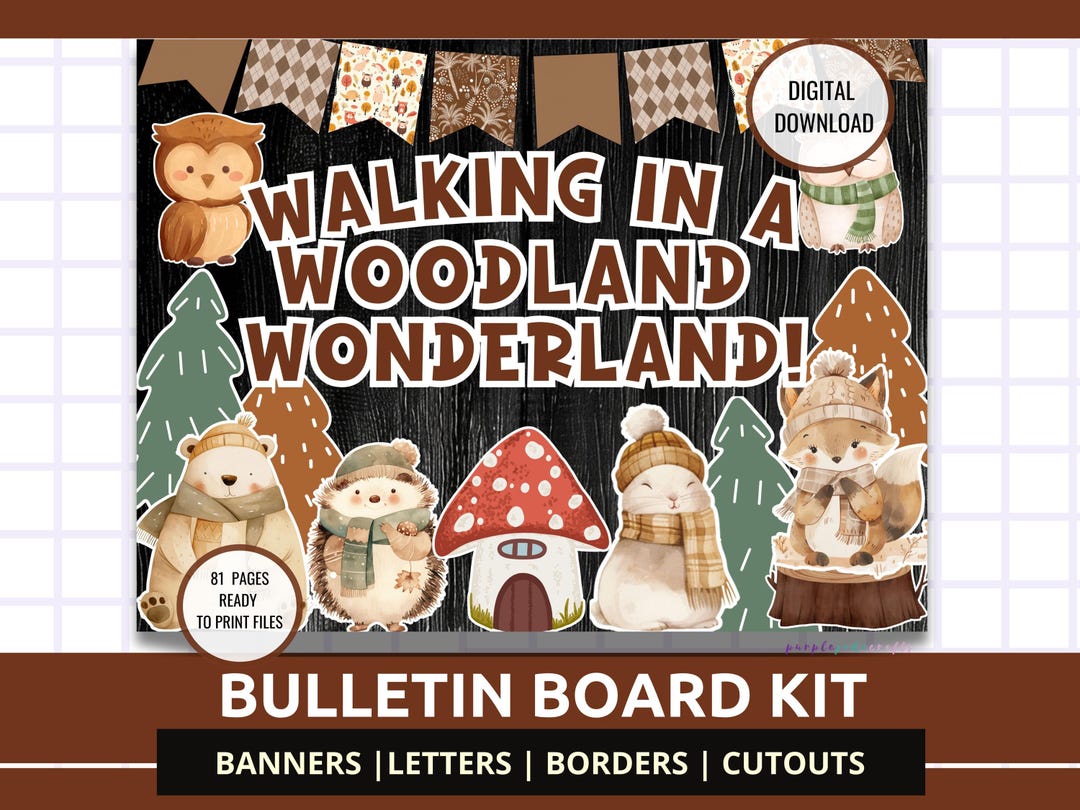 Bulletin Board Kit Winter Woodland Theme Winter Classroom Decor ...